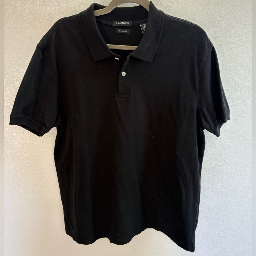 Brandini Black Modern Fit Polo Shirt XL
